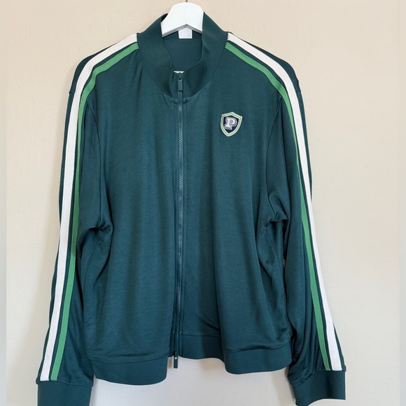 Pink Victoria’s Secret Track Jacket Long Sleeve Zip Sporty Lightweight Green XXL - Picture 5 of 13